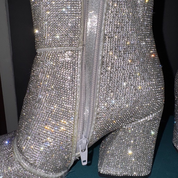 A New Day Rhinestone Ankle Heel Boots - Picture 6 of 9